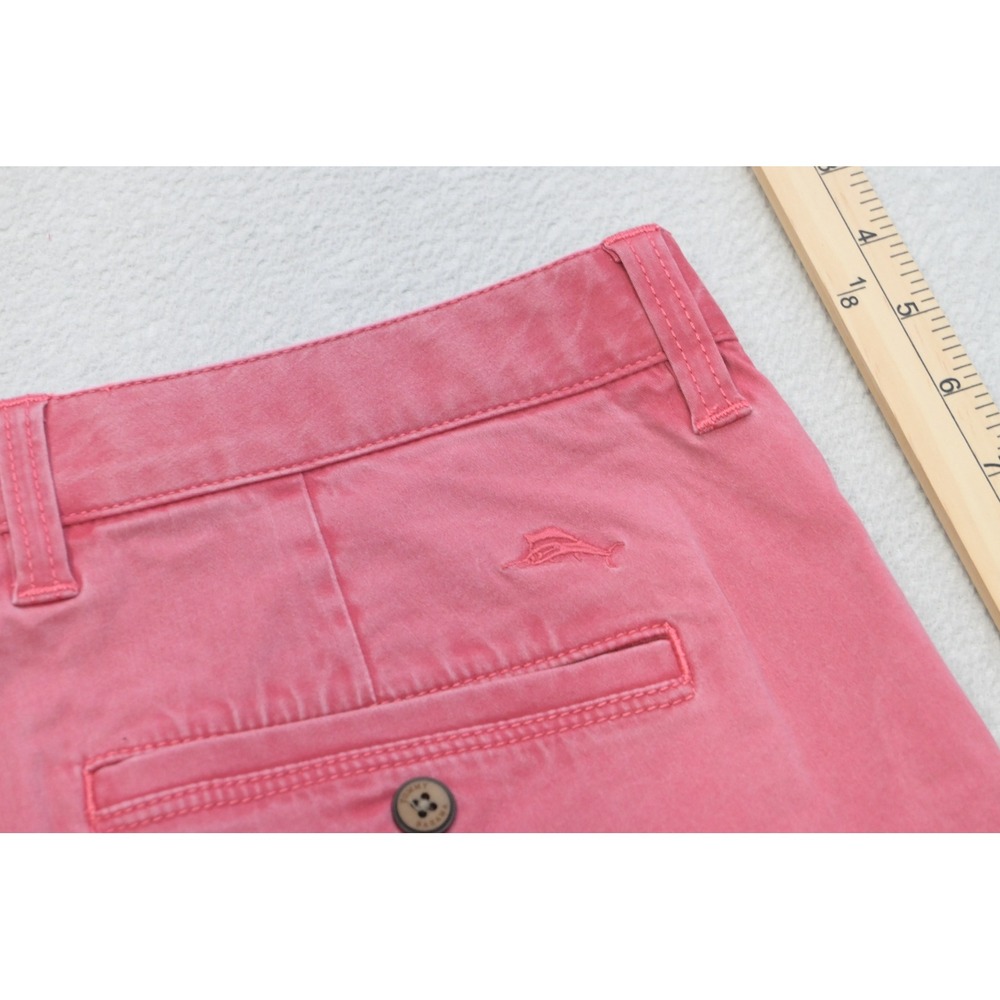 Tommy Bahama Boracay Chino Shorts Men 35 Pink Cotton Blend Stretch Excellent